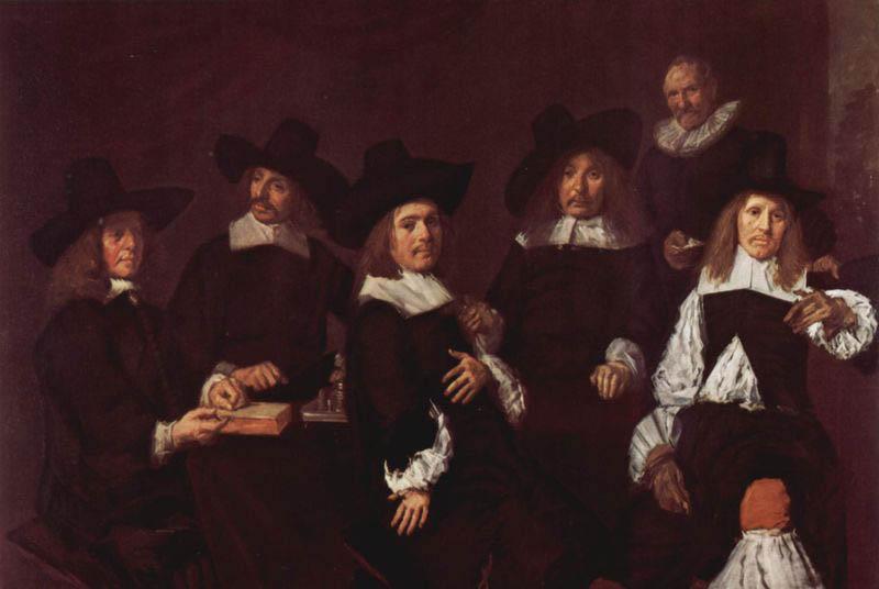Frans Hals Gruppenportrat der Regenten des Altmannerhospitzes in Haarlem oil painting picture
